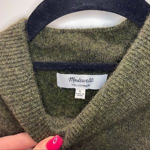 Madewell Mock Neck Sweater in Green